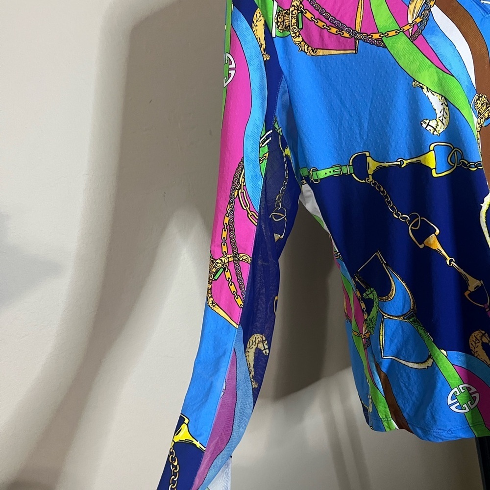 Colorful Chain Print Women's Top - Picture 4 of 6